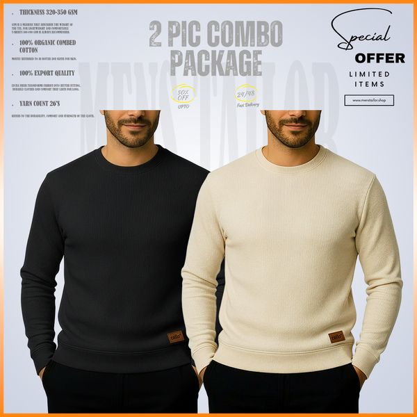 𝐒𝐨𝐥𝐢𝐝 𝐒𝐰𝐞𝐚𝐭𝐬𝐡𝐢𝐫𝐭 black cream 2 pcs combo 𝐒𝐨𝐥𝐢𝐝 𝐒𝐰𝐞𝐚𝐭𝐬𝐡𝐢𝐫𝐭 black cream 2 pcs combo