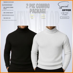 Home 𝐓𝐮𝐫𝐭𝐥𝐞 𝐍𝐞𝐜𝐤 black white 2 pcs combo