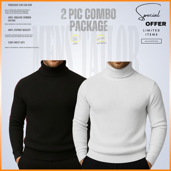 𝐓𝐮𝐫𝐭𝐥𝐞 𝐍𝐞𝐜𝐤 black white 2 pcs combo 𝐓𝐮𝐫𝐭𝐥𝐞 𝐍𝐞𝐜𝐤 black white 2 pcs combo