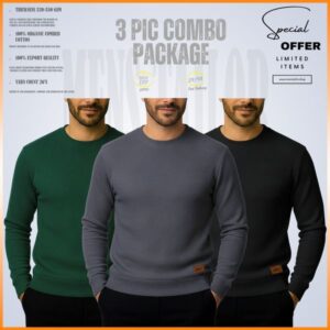 Home 𝐒𝐨𝐥𝐢𝐝 𝐒𝐰𝐞𝐚𝐭𝐬𝐡𝐢𝐫𝐭 cream charcoal black 3 pcs combo