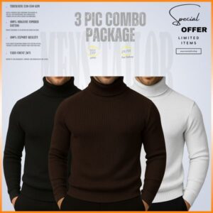 Home 𝐓𝐮𝐫𝐭𝐥𝐞 𝐍𝐞𝐜𝐤 black white coffee 3 pcs combo