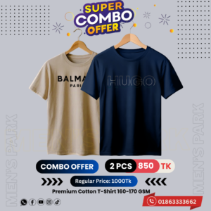 Home c 68 premium luxury brand 2pcs combo t shirt
