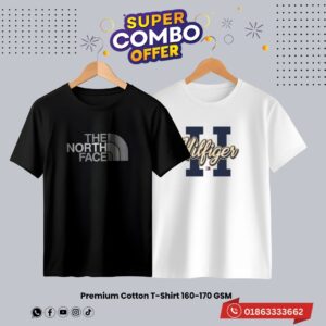 2c32 premium luxury brand 2pcs combo t shirt