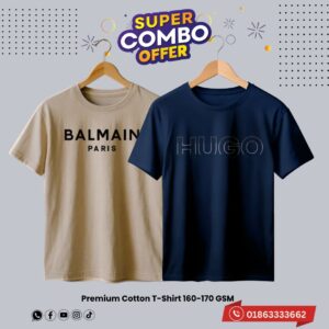 2c36 premium luxury brand 2pcs combo t shirt