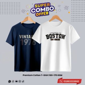 2c84 premium luxury brand 2pcs combo t shirt