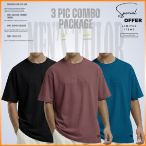 premium drop shoulder 220+ gsm 2/2 rib fabric black ash rose petrol blue