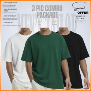 Waffle Drop Shoulder 𝐖𝐚𝐟𝐟𝐥𝐞 𝐃𝐫𝐨𝐩 𝐒𝐡𝐨𝐮𝐥𝐝𝐞𝐫 𝐅𝐫𝐞𝐞 𝐃𝐞𝐥𝐢𝐯𝐞𝐫𝐲 3 pic combo offer 200+ gsm 𝑪𝒐𝒕𝒕𝒐𝒏 𝒇𝒂𝒃𝒓𝒊𝒄 green deep ash black (copy)