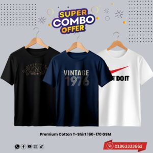 c 77 premium luxury brand 3pcs combo t shirt