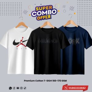 c 63 premium luxury brand 3pcs combo t shirt