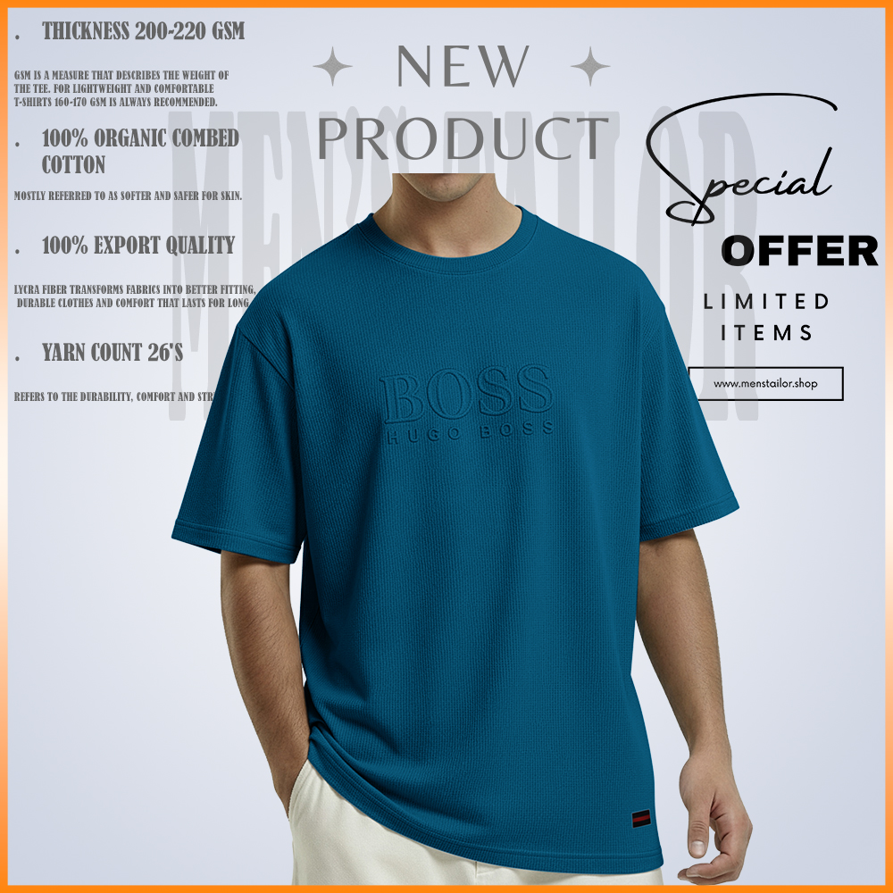 1 pcs premium drop shoulder 220+ gsm 2/2 rib fabric petrol blue 1 pcs premium drop shoulder 220+ gsm 2/2 rib fabric petrol blue