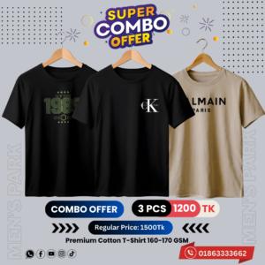 c 76 premium luxury brand 3pcs combo t shirt