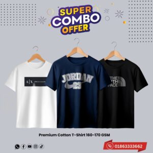 c 66 premium luxury brand 3pcs combo t shirt
