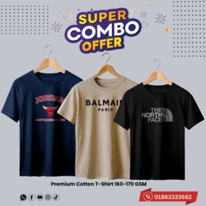 c 70 premium luxury brand 3pcs combo t shirt