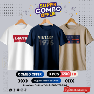 c 60 premium luxury brand 3pcs combo t shirt (copy)