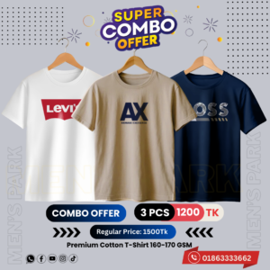 c 57 premium luxury brand 3pcs combo t shirt