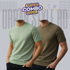 premium t shirt 200 gsm sage green brown colour