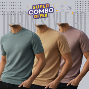 premium t shirt 200 gsm sage green brown brick colour (copy)